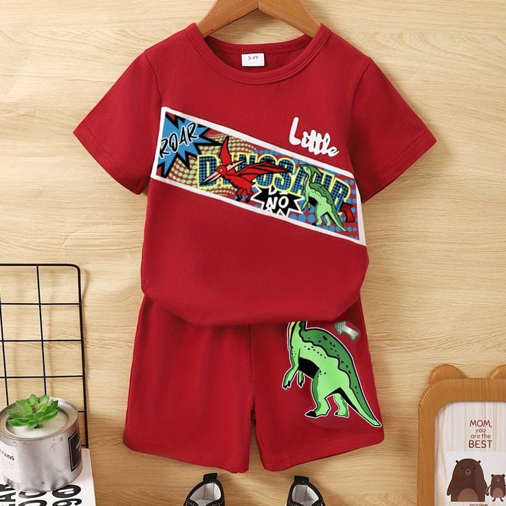 Dinosaur Pattern T-shirt &amp; Shorts Set