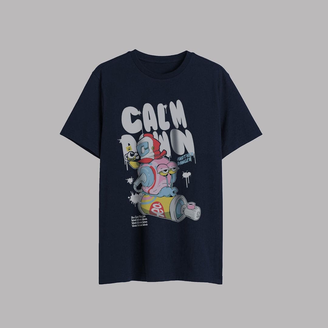 Jupiter Calm Down Cotton Graphic Tee For Men