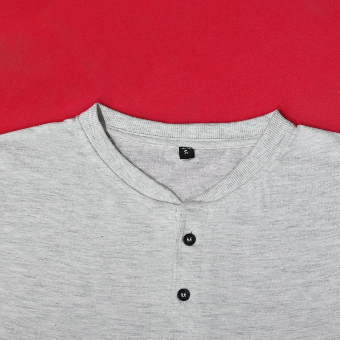 Henley Neck Nice Fit Soft Cotton Tee For Men