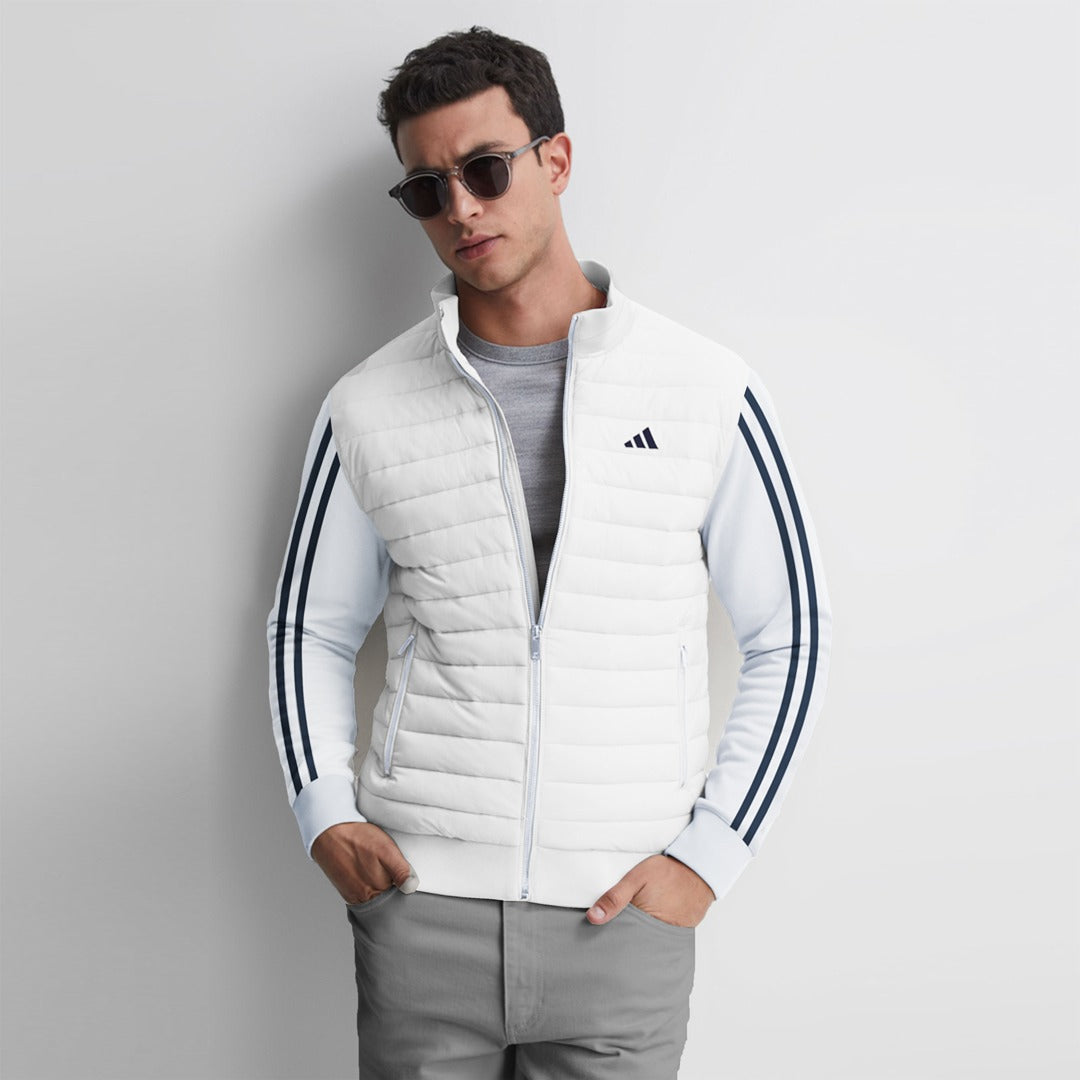 3 Stripes Signature Logo Classic Quilted Bomber Jacket For Men