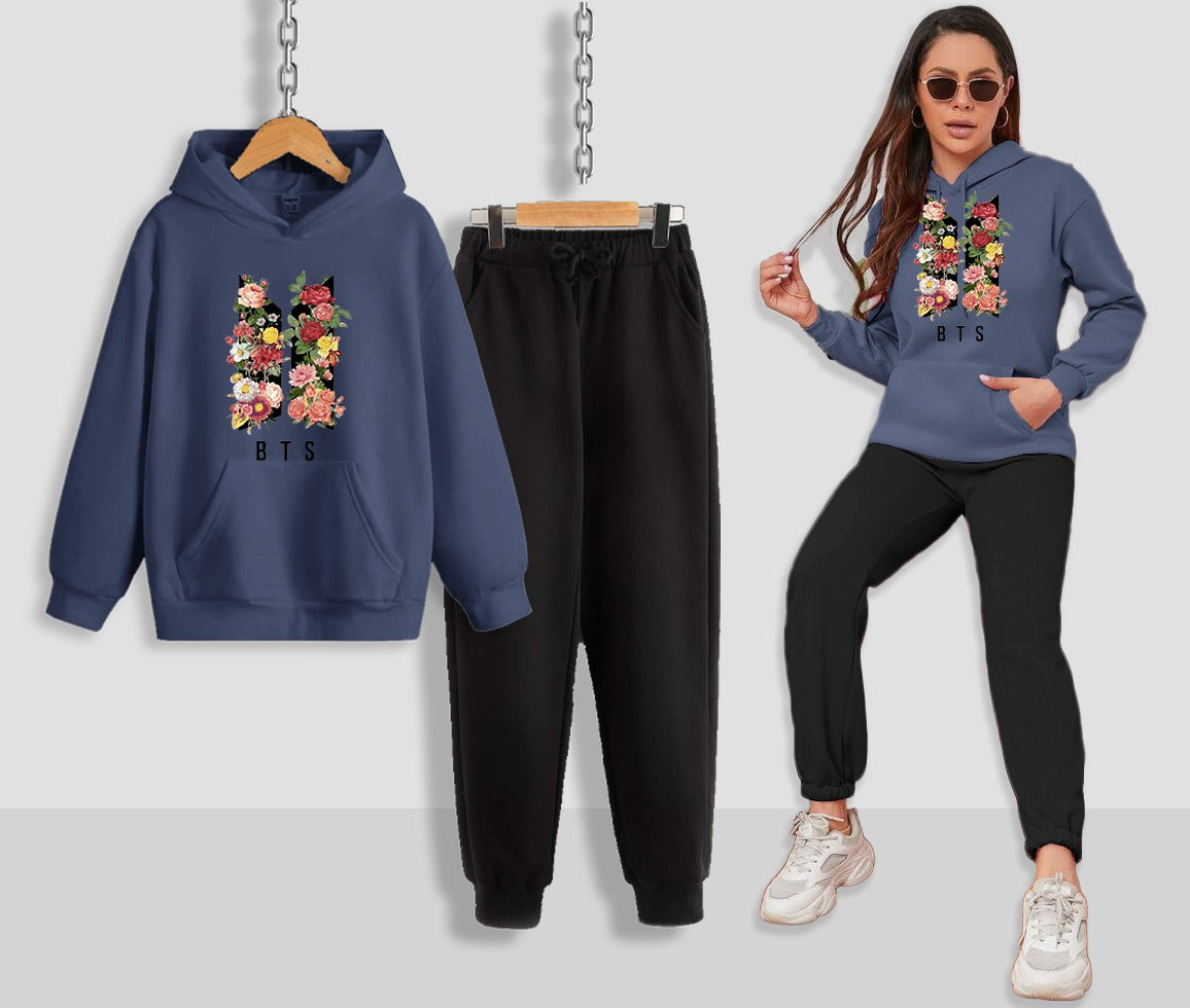 BTS Printed Women Hoodie Set