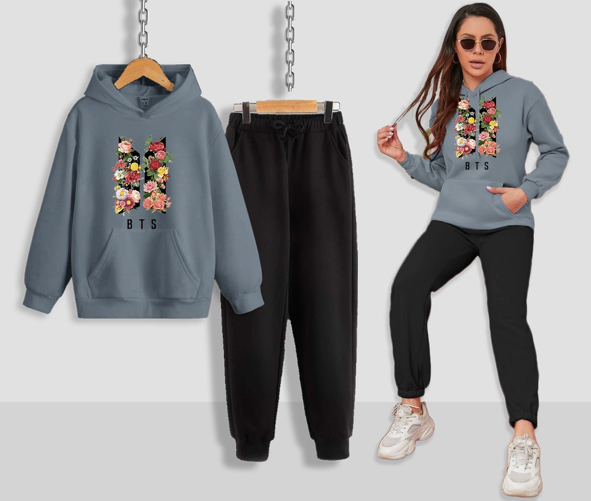 BTS Printed Women Hoodie Set