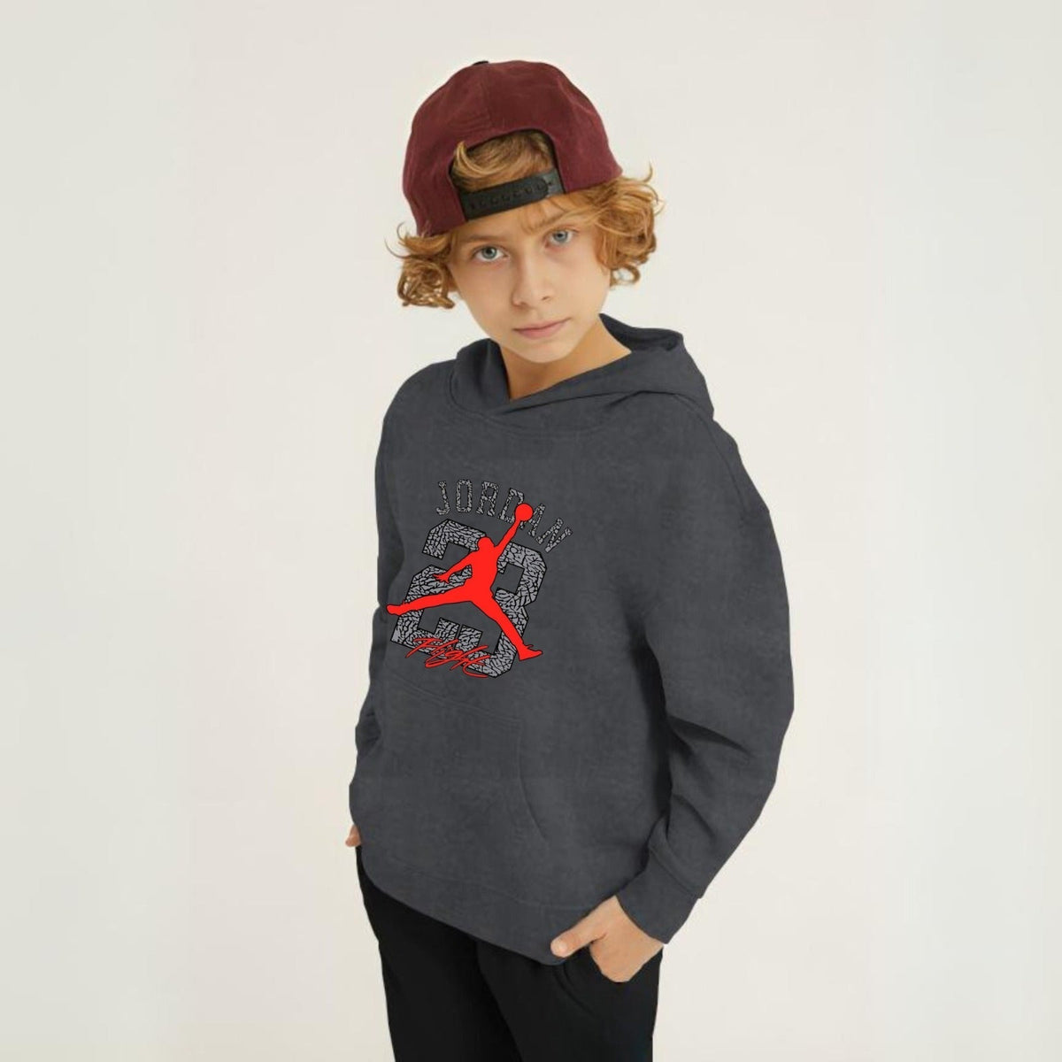 J 23 Printed Kids Hoodie Set