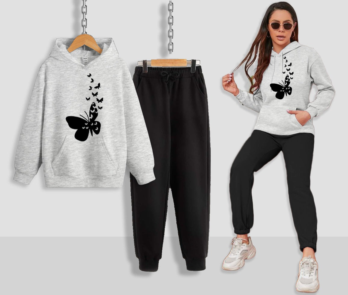 Flying Butterfly Women Hoodie Set