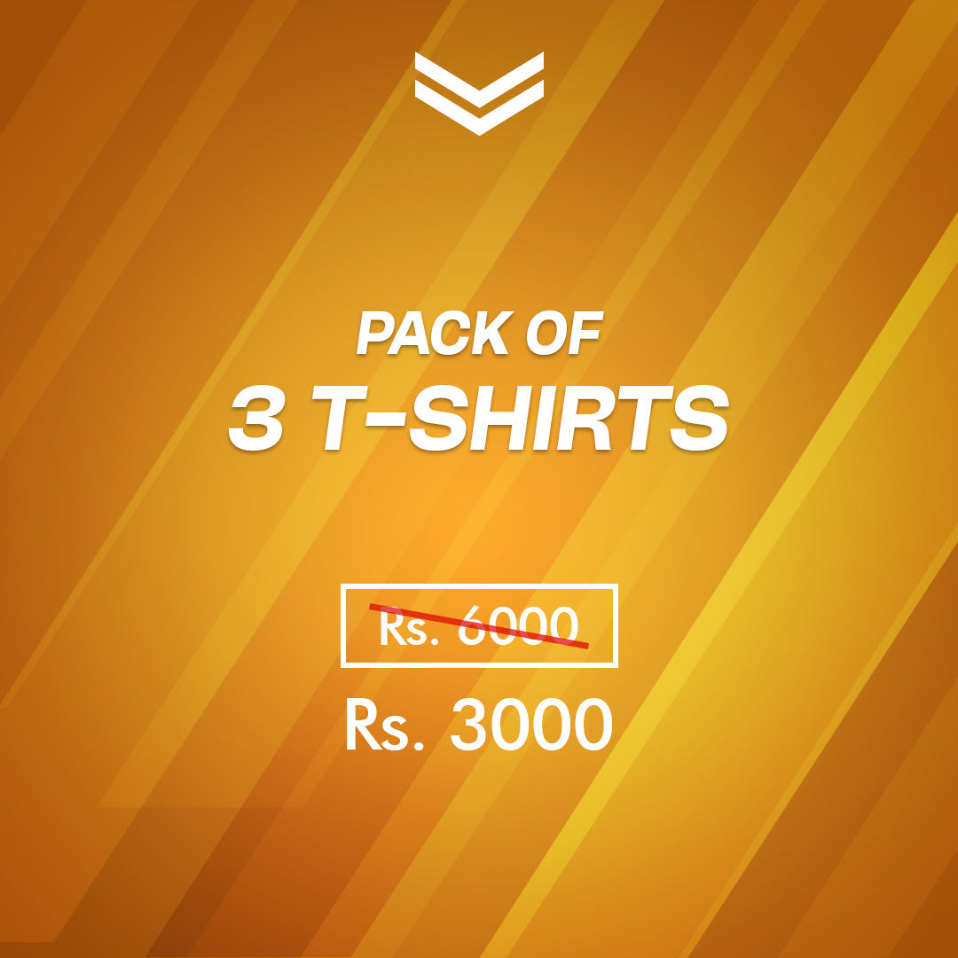 Bundle Pack of Any 3 T-Shirts (Flat 50% Off)