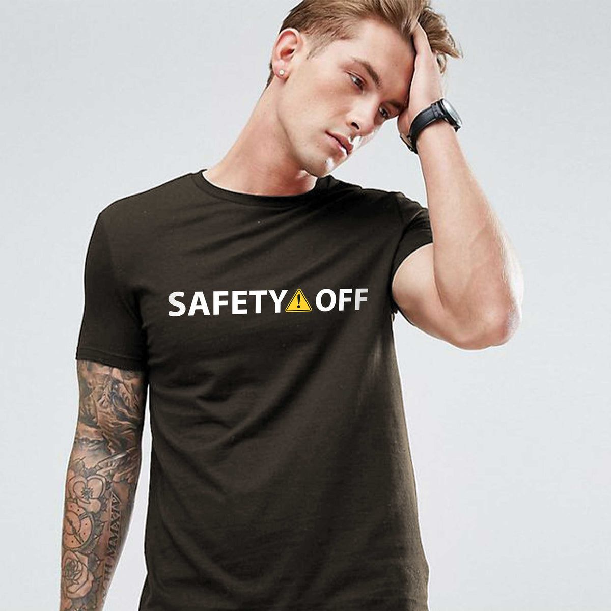 Jupiter Safety Off Cotton Graphic Tee For Men