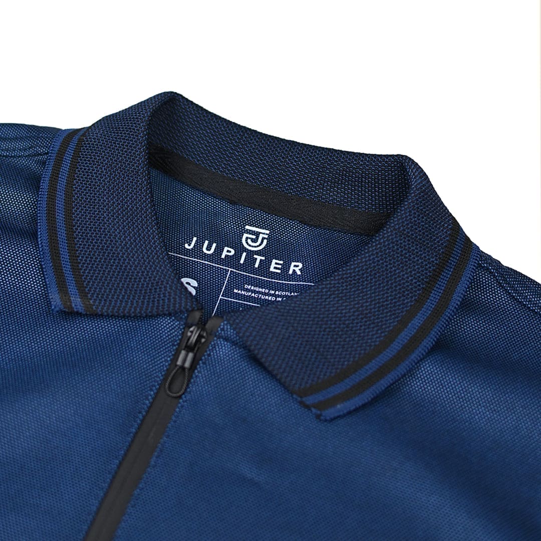 Jupiter Zip Neck Premium Workout Dry Fit Polo For Men