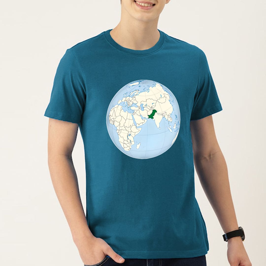 Jupiter Globe Cotton Graphic Tee For Men