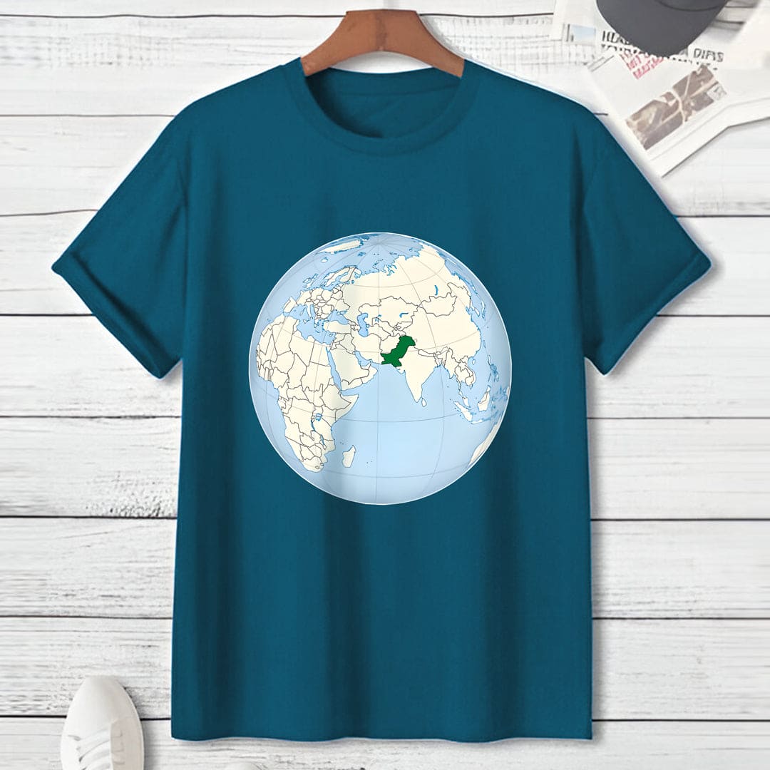 Jupiter Globe Cotton Graphic Tee For Men