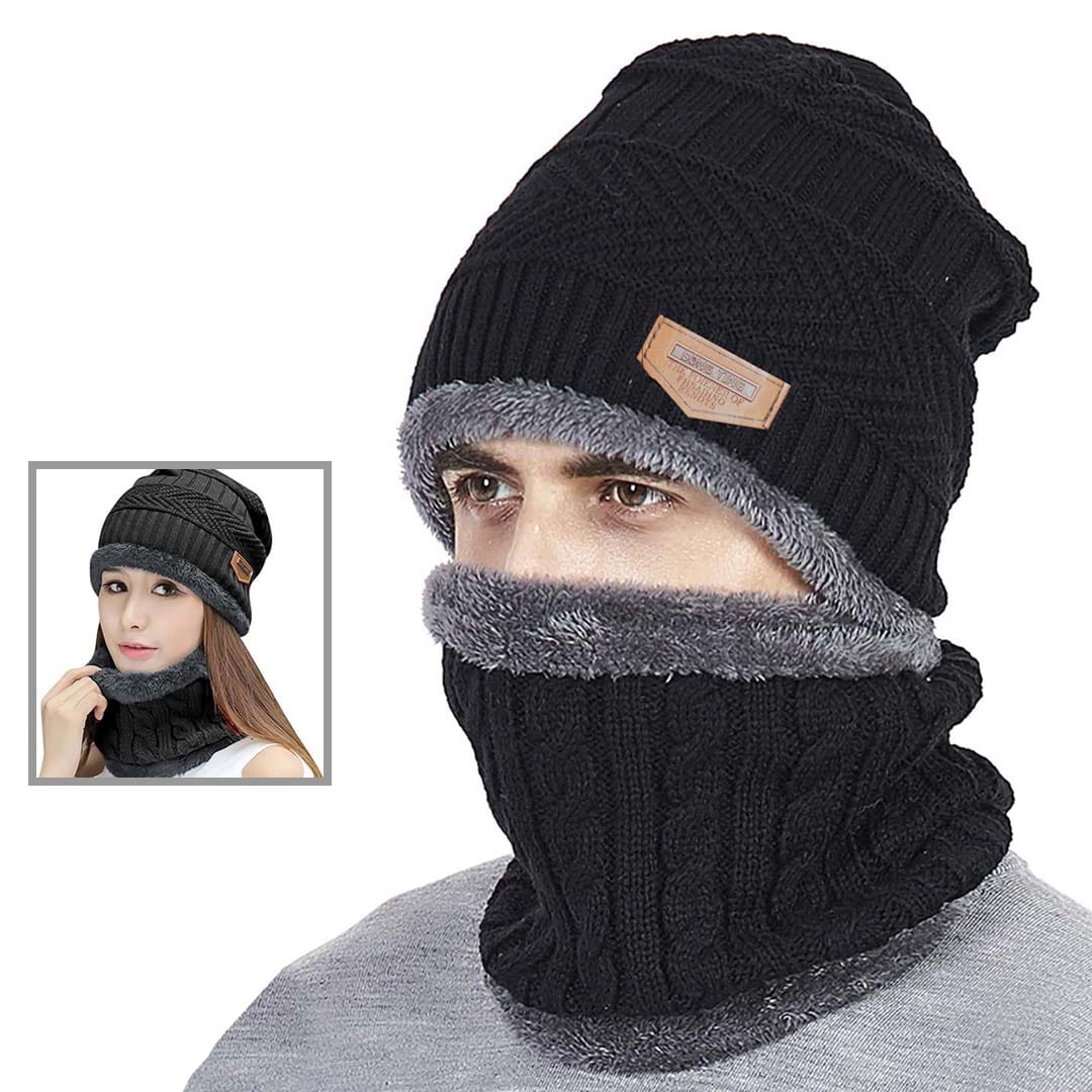 Head &amp; Neck Unisex Beanie With Neck Warmer