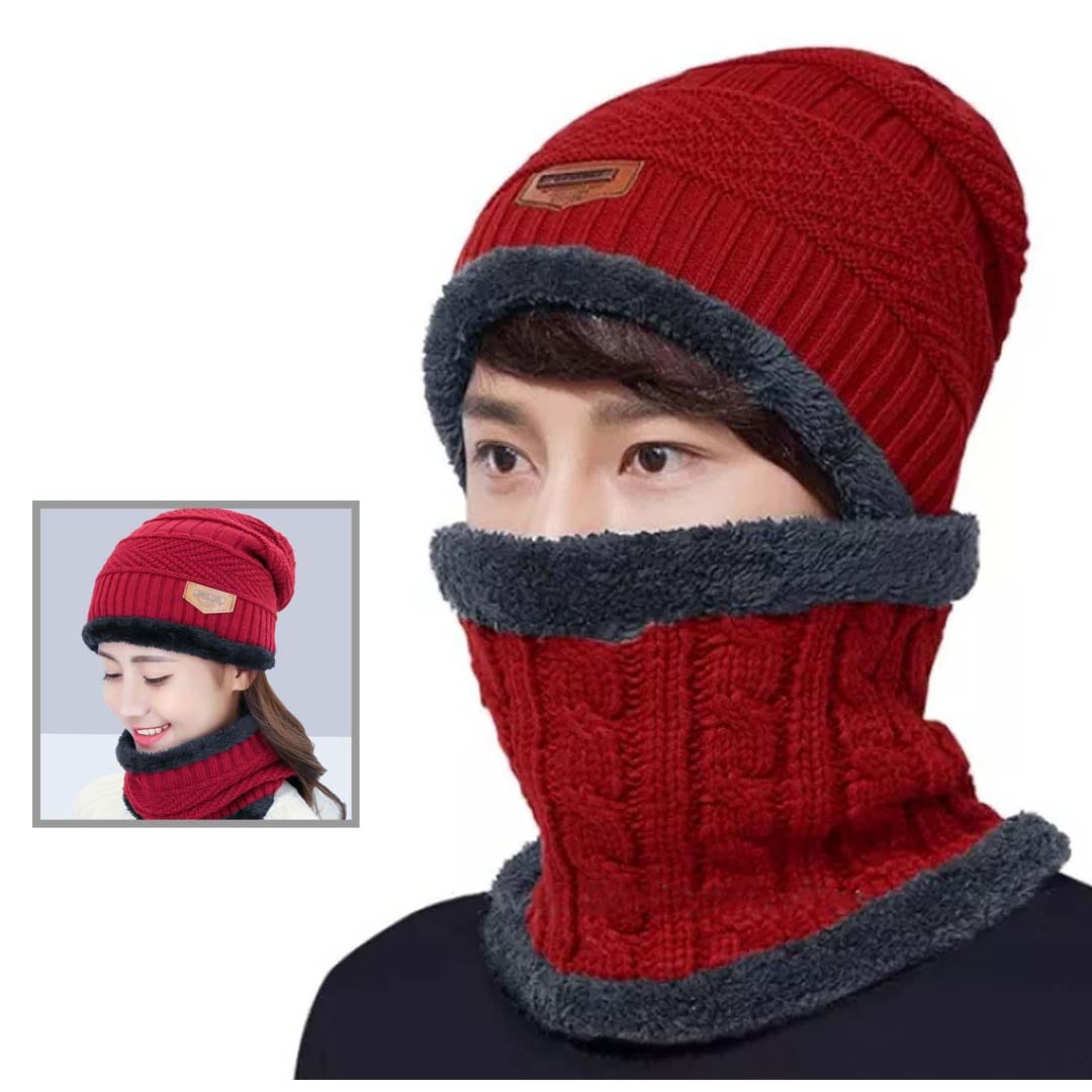 Head &amp; Neck Unisex Beanie With Neck Warmer