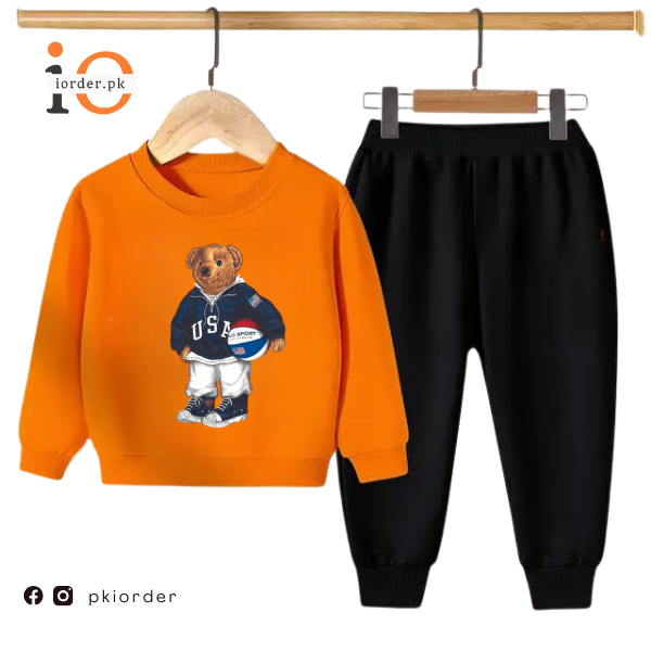 Football Bear Kids Sweatshirt &amp; Pant