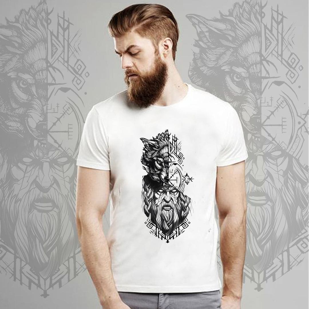 Jupiter Vikings Saga Cotton Graphic Tee For Men