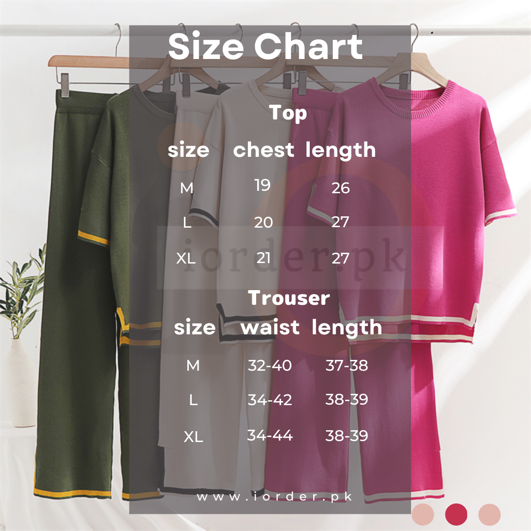 Bottle Green Slit Short Sleeve T-shirts and High Waist Wide Leg Pants